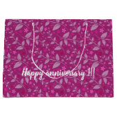 Roze moderne elegante bloemkool groot cadeauzakje (Voorkant)