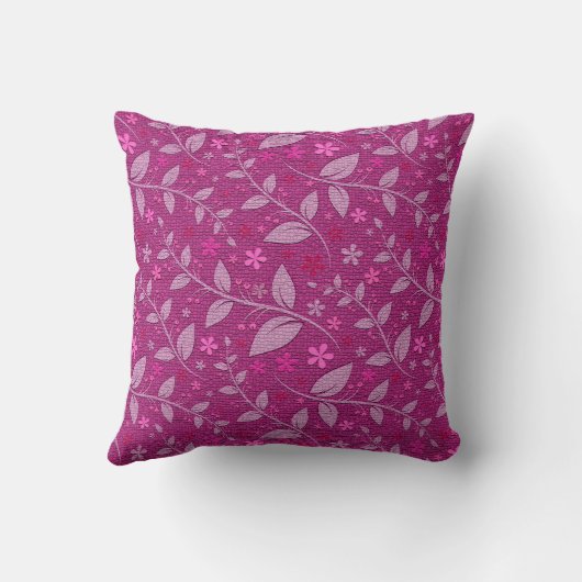 Roze moderne elegante bloemkool kussen (Achterkant)