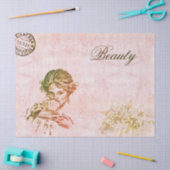  roze moderne elegante bruinkoffie tissuepapier (Craft)