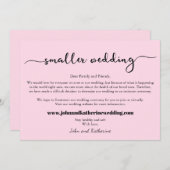 Roze Moderne Elegante Kleinere Trouw Aankondiging (Voorkant / Achterkant)