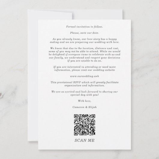 Roze moderne Fancy ovale bruiloft 2 multi foto's Save The Date (Achterkant)