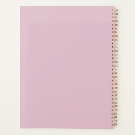 Roze moderne flortropische natuur girale planner (Achterkant)