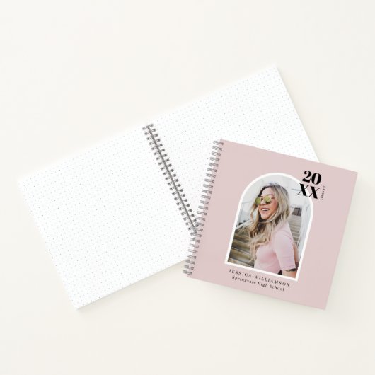 Roze moderne fotograaf Guest Book Notitieboek (Binnen)