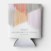Roze Moderne Franje Bachelorette Feest Blikjeskoeler (Voorkant)