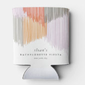 Roze Moderne Franje Bachelorette Feest Blikjeskoeler (Achterkant)