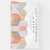 Roze Moderne Franje Bachelorette-feest Spandoek (Verticaal)