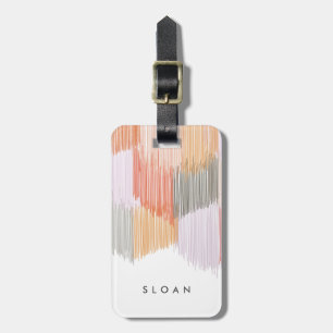 Roze Moderne Franje Bagagelabel