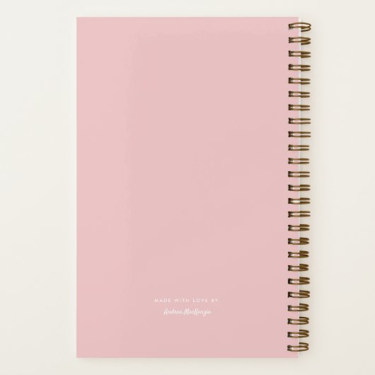 Roze moderne galerij Tien Baby Foto collage Notitieboek (Achterkant)