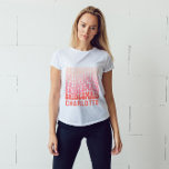 Roze moderne girale retro 60 eenvoudige vibes groo t-shirt<br><div class="desc">Roze en rode girale retro simpele 60's coole vibes bachelorette weekendfeest bevoordeelt tassen.</div>