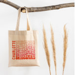 Roze moderne girale retro 60 eenvoudige vibes groo tote bag<br><div class="desc">Roze en rode girale retro simpele 60's coole vibes bachelorette weekendfeest bevoordeelt tassen.</div>