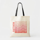 Roze moderne girly retro 60's bruidsman tote bag (Voorkant)