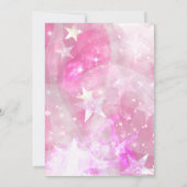 Roze moderne glam game Starry Quinceañera Kaart (Achterkant)