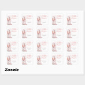 Roze Moderne Glitterparels en Prosecco Vierkante Sticker (Vel)