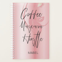 Roze moderne grafische Typografie Hustle Planner