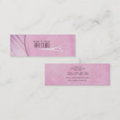 Roze Moderne Haar Stylist Salon Mini Visitekaartje (Voorkant / Achterkant)
