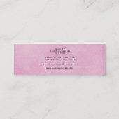 Roze Moderne Haar Stylist Salon Mini Visitekaartje (Achterkant)