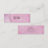 Roze Moderne Haar Stylist Salon Schaar Mini Visitekaartje (Voorkant / Achterkant)