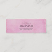 Roze Moderne Haar Stylist Salon Schaar Mini Visitekaartje (Achterkant)