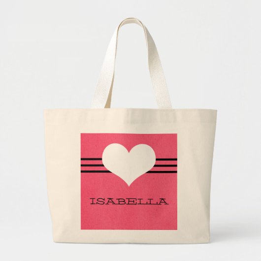 Roze moderne hartCanvas tas (Voorkant)