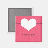 Roze moderne hartmagneet magneet (Voorkant / Achterkant)