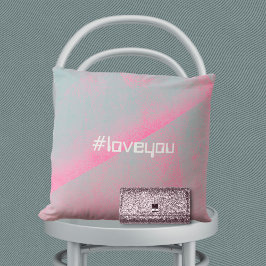  Roze Moderne Hashtag #Liefde Jou Schuimroller Kussen