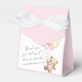 roze Moderne Kalligrafie Barly wait Douche Bedankdoosjes (Voorkant Zijde)