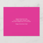 Roze moderne kalligrafie Happy Galentine's Day Car (Achterkant)