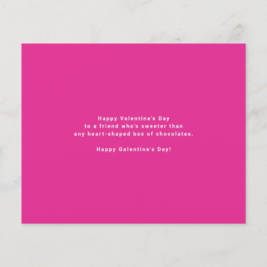 Roze moderne kalligrafie Happy Galentine's Day Car (Achterkant)