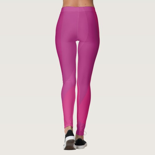 Roze, moderne, koele, trendy stedelijke golvende i leggings (Achterkant)