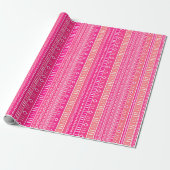 Roze, moderne kruidenverpakking met modedoek cadeaupapier (Uitgerold)