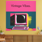 Roze Moderne Kunst Computer Canvas Print (Insitu (Woonkamer))
