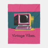Roze Moderne Kunst Computer Fleece Deken (Voorkant)