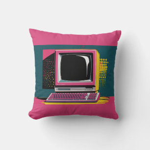 Roze Moderne Kunst Computer Kussen