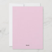 Roze moderne kwast eindexamenfeest uitnodiging (Achterkant)