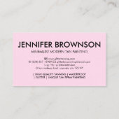 Roze moderne lichaamsmengte verstuiver visitekaartje (Achterkant)