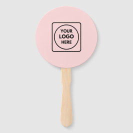 Roze moderne Logo | Aangepaste merkpromotie Handwaaier