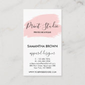 Roze moderne Logo Hartelijk dank voor uw bestelli Visitekaartje (Voorkant)