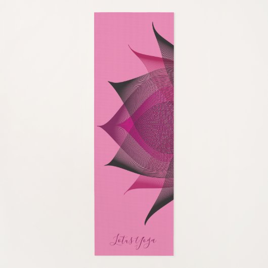 Roze moderne Lotus Flower Art elegant Stylish Girl Yogamat (Voorkant)