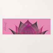 Roze moderne Lotus Flower Art elegant Stylish Girl Yogamat (Voorkant (horizontaal))