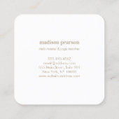 Roze Moderne Lotus Mandala Flower Energy Healer Vierkante Visitekaartje (Achterkant)