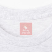 Roze moderne magische eenhoorn Kinder kleding Labels (Aangebracht)