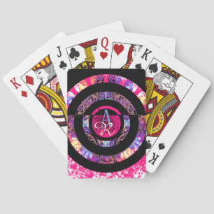 Roze moderne mandala pokerkaarten