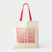 Roze moderne meisje retro 60's dienstmeisje tote bag (Voorkant)