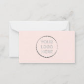Roze moderne, minimale zakelijke dank notitiekaartje (Achterkant)