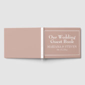 Roze moderne minimalistische bruiloft gastenboek (Volledig)
