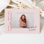 Roze Moderne Minimalistische Klasse van 2024 Afstu Kaart