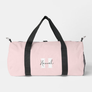 Roze moderne minimalistische monogram plunjezak