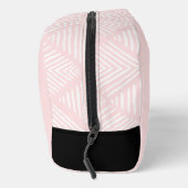 Roze moderne minimalistische monogram toilettasje (Rechts)