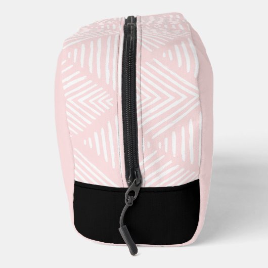 Roze moderne minimalistische monogram toilettasje (Rechts)