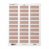 Roze Moderne Minimalistische Trouw Retouradres Etiket (Full Sheet)